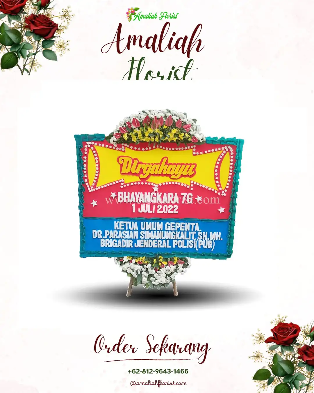 Papan Bunga HUT Ulang Tahun Okbape